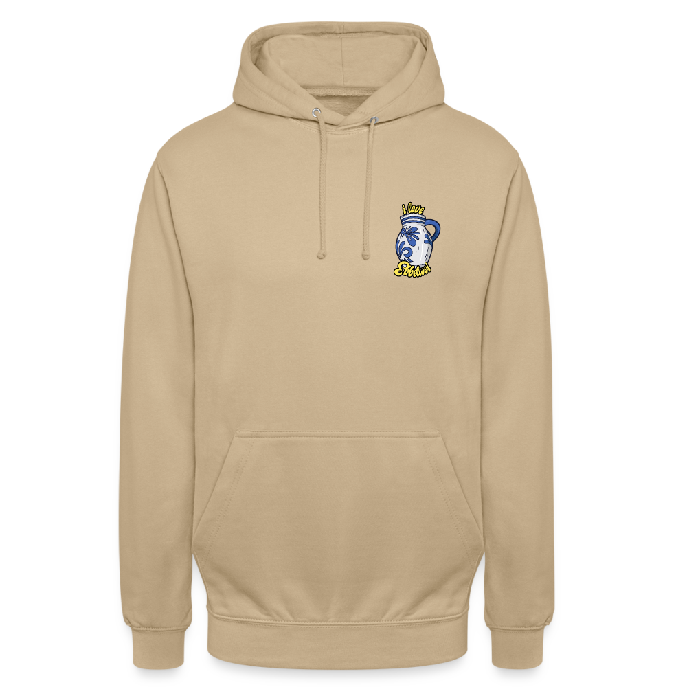 Unisex Hoodie "i love Ebblwoi" - Beige