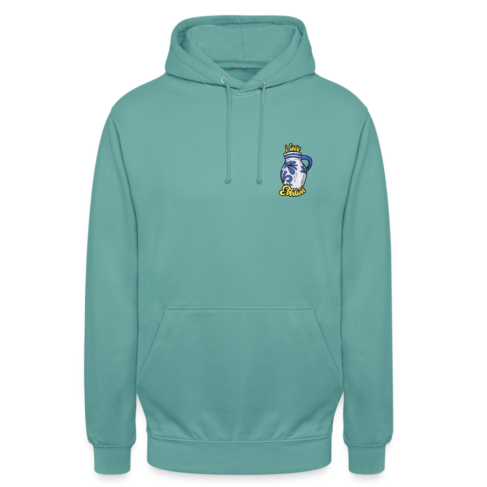 Unisex Hoodie "i love Ebblwoi" - Pastelltürkis