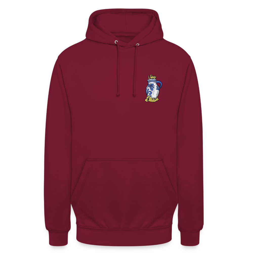 Unisex Hoodie "i love Ebblwoi" - Bordeaux