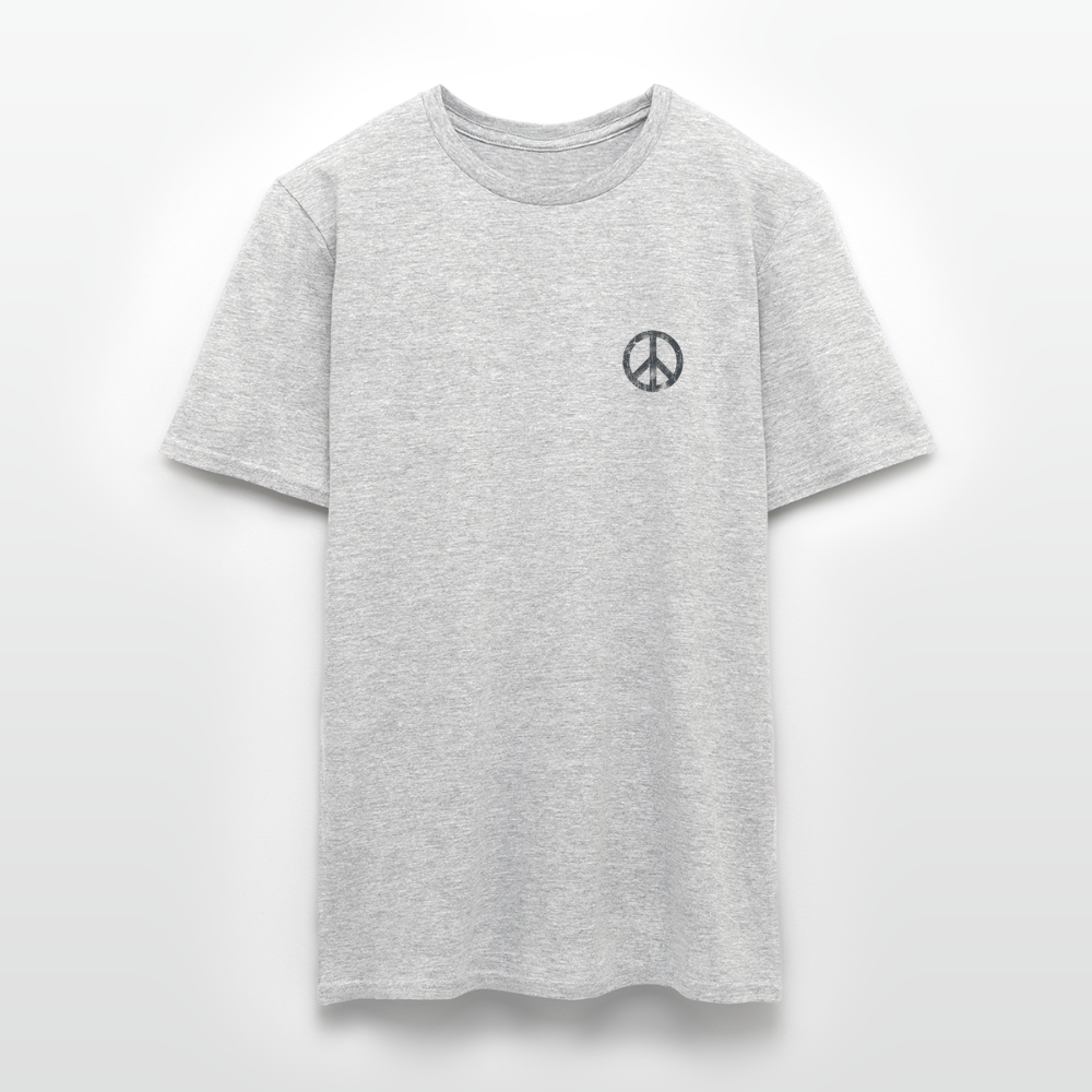 T-Shirt „Peace Grunge“ - heather grey