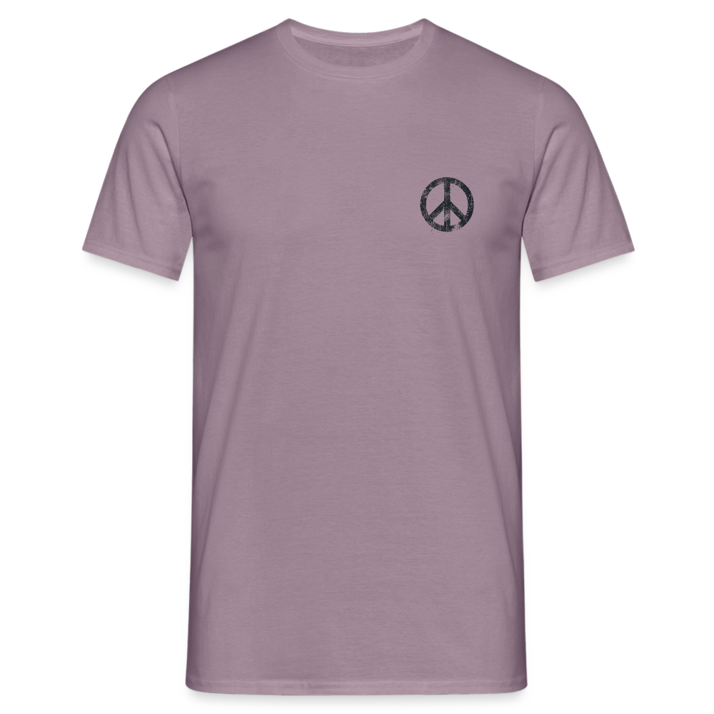 T-Shirt „Peace Grunge“ - purple-grey 